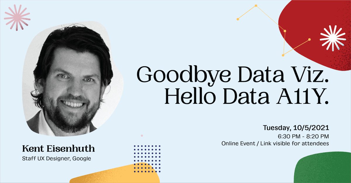 TOMORROW: Join us to hear about Data Accessibility from @KentTheHuth—it's going to be a great one!

phillychi.acm.org/events/data-vi… 

Registration closes at NOON (ET) on Tuesday. Zoom link will be sent out to all registered attendees at that time.