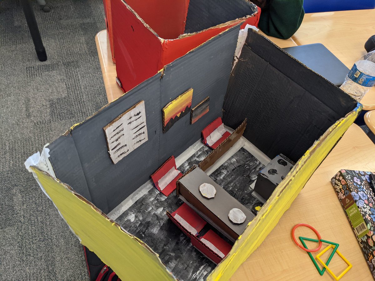 KnechtSTEM's tweet photo. What can you create with cardboard? MS STEM students have been busy transforming cardboard boxes into the Titanic, marble runs, coin sorters, and more! @SRTMSEagles https://t.co/3B67IRGHIJ