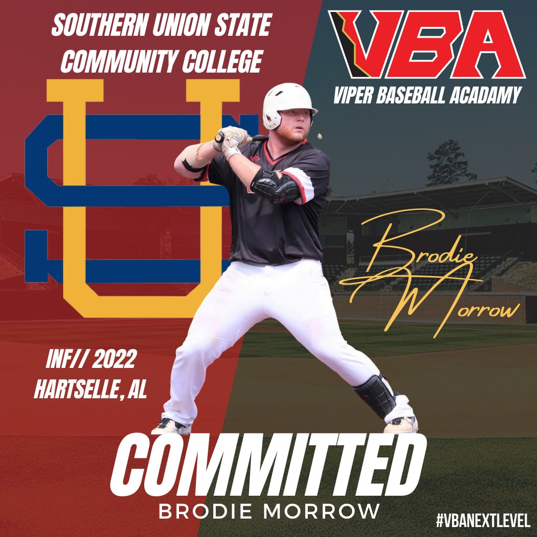 VBA to the Next Level. Congratulations to
Brodie Morrow on your commitment to Southern Union State Community College!
<a href="/MorrowBrodie/">brodie.morrow</a> <a href="/Bison_BSB/">Southern Union Baseball</a> @HHS_Baseball1 
#VBAFamily #Vipes #VBANextLevel