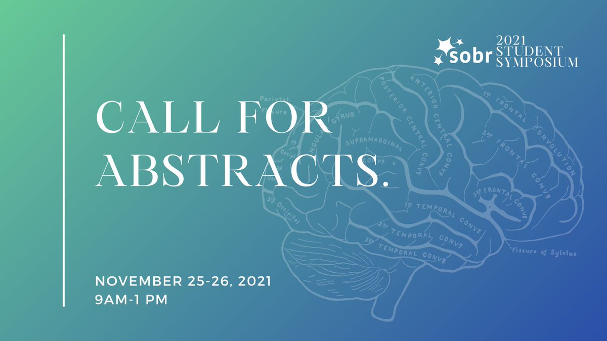 🌟 The SOBR Symposium is back for 2021 🌟

If you're a brain research student at any level, anywhere in Australia, it's time to submit your work for a chance to present!

Our call for abstracts is open until Monday 18 October, so get in quick 👉 sobrnetwork.org/symposium