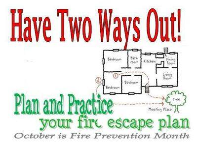 BedfordCountyFD's tweet photo. Even though there is a #facebookoutage, we can still learn about fire safety! Have an escape #plan and practice it with your family. Know two ways out, in case one is blocked. Discuss your meeting place and pick one safe location that everyone will end up. #FirePreventionWeek https://t.co/0dsycoLIXS