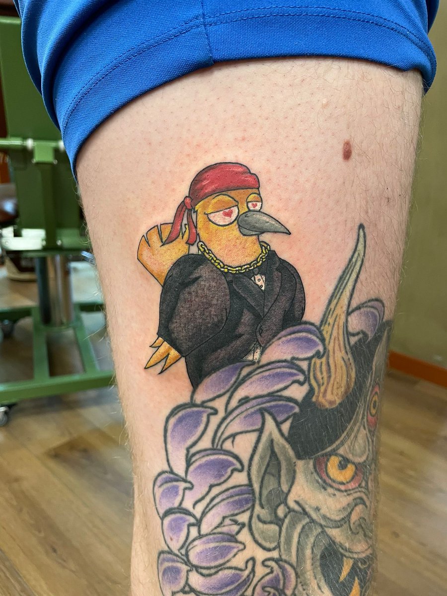 edexmann's tweet photo. @NFTLlama MOODY KROWS! SO MUCH TRUST IN THAT PROJECT I GOT MYSELF INKED BEFORE REVEAL! https://t.co/z62wVuIwpt