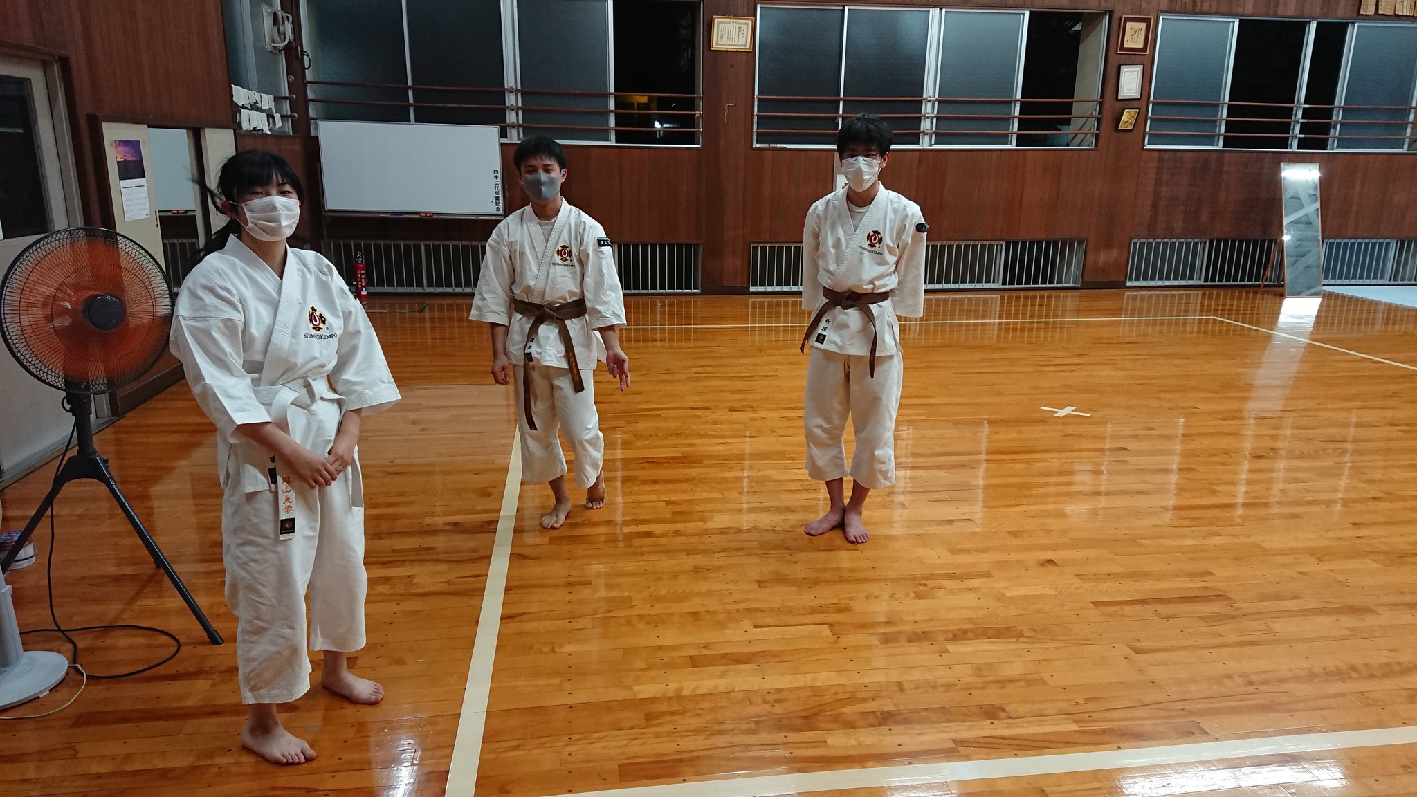 岡山大学少林寺拳法部 on Twitter "昨日も練習しました！！ ランニングやストレッチで体をほぐしたあと、技