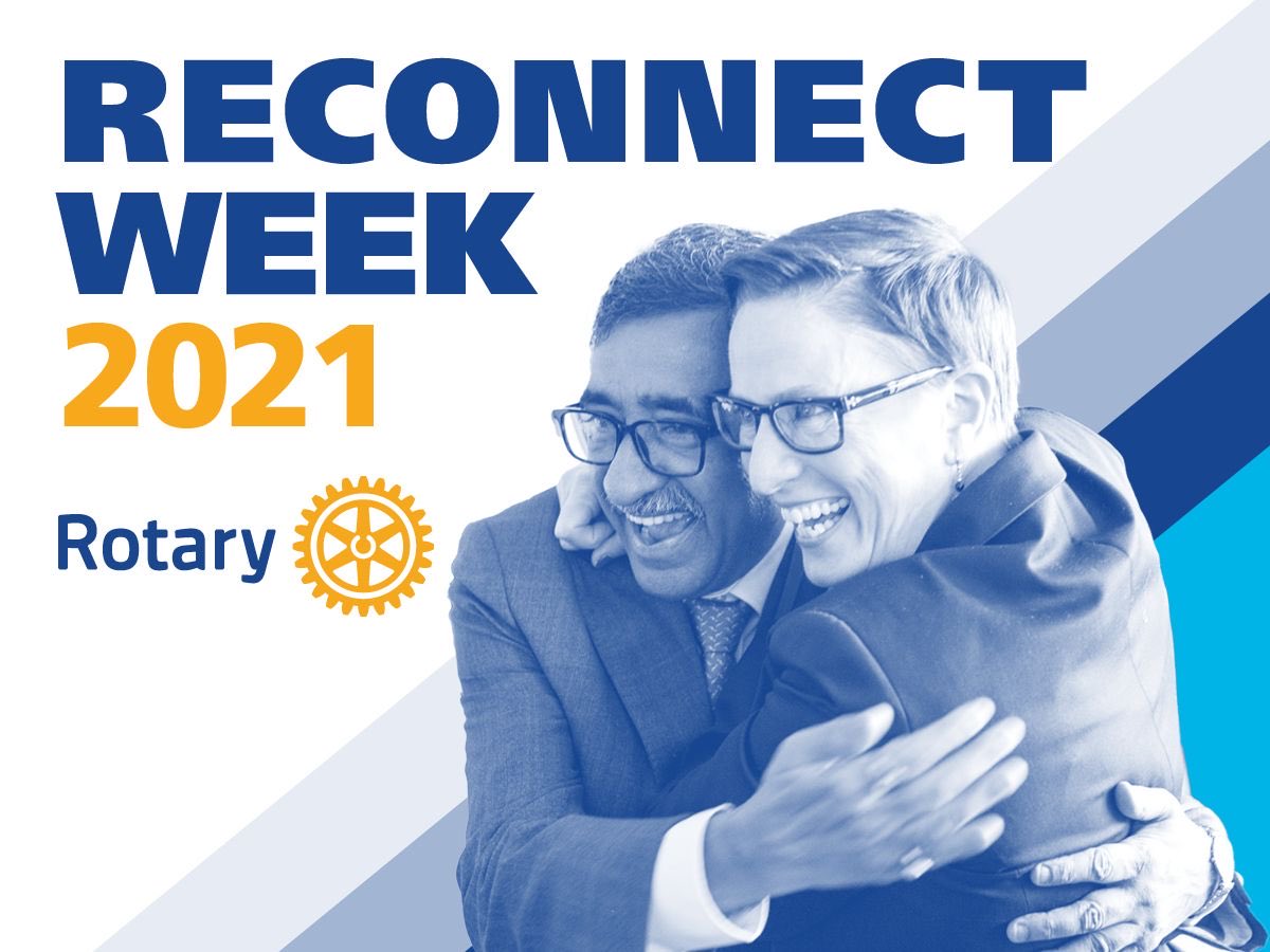rotary7020's tweet photo. RECONNECT WEEK IS HERE!
Rotarians and alumni around the world gather online and in person this week to share their experiences, network with each other, and exchange ideas for staying involved in Rotary. #rotaryreconnect https://t.co/vU1pOyYYgZ