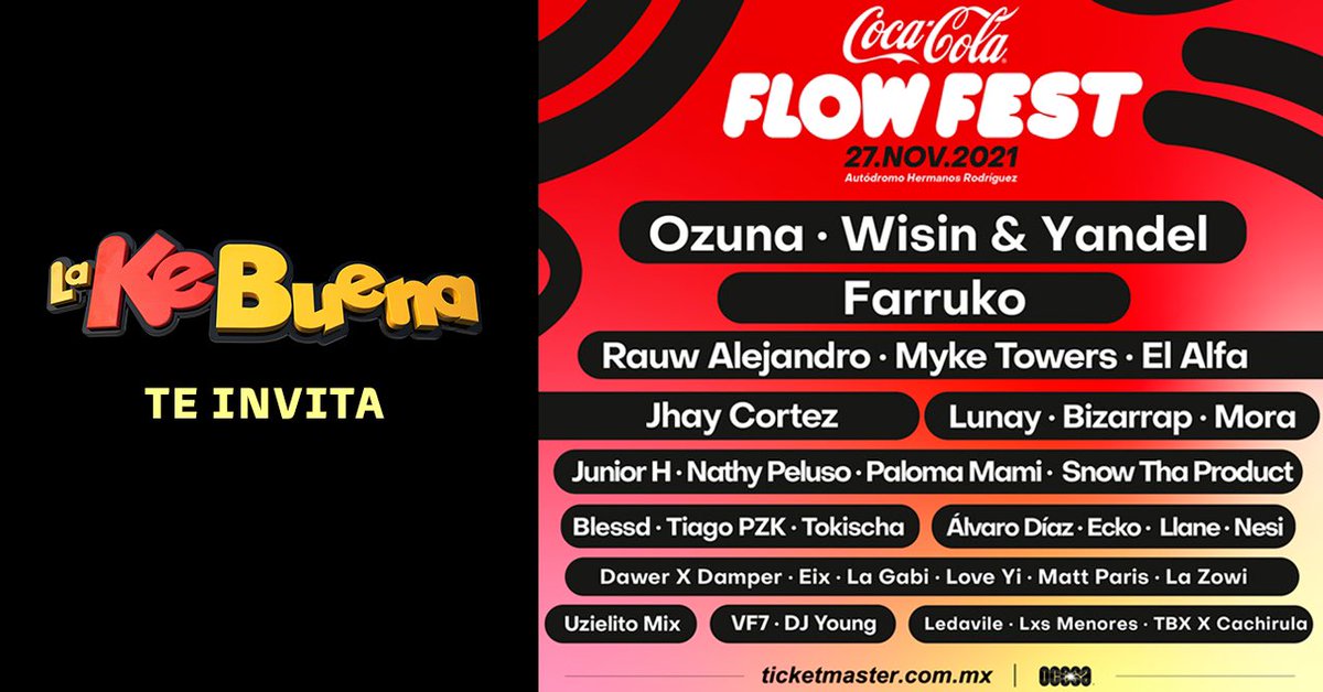 kebuenaoficial's tweet photo. 😱Aprovechando que YA regresó Facebook, Instagram y WhatsApp… ¡que sigan las buenas noticias!

En https://t.co/MQhXubApx3 92.9FM (Ciudad de México) tenemos tus boletos para el #CocaColaFlowFest21 🔥 Da RT a este tweet y no te despegues de nuestras redes sociales.😉 https://t.co/7rd3SEkwC0