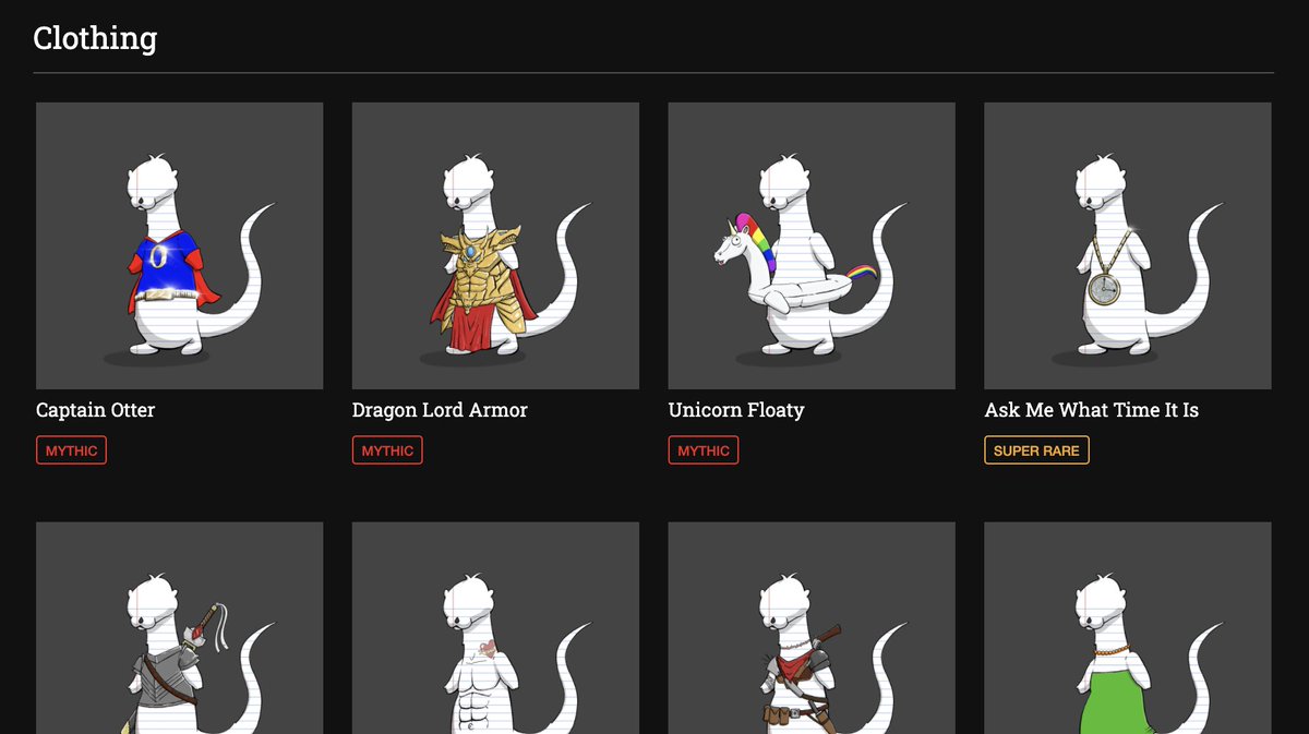 BotheredOtters's tweet photo. All 144 unique otter traits are now available for your viewing pleasure! What's your favorite? 😍 https://t.co/kmgDfhE44D
#solana #nft https://t.co/MZZ57gpUz5