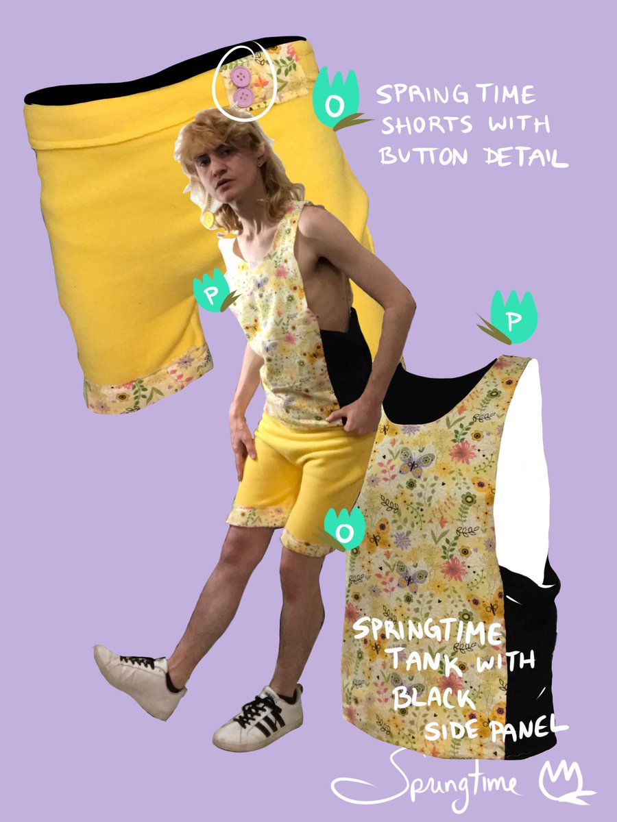 gouache_boy's tweet photo. I used cute and childish patterns but combined them with more half hazard cuts and distressed elements to make the style look more grungy and accessible ✨ 

Which ones would you want to wear?? 👀💕 (2/2) https://t.co/UnFSacNSff
