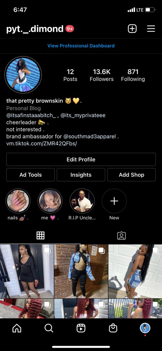 PytDimond's tweet photo. ig back up, y’all should follow me 🥰 . https://t.co/dPtrp3FhEy