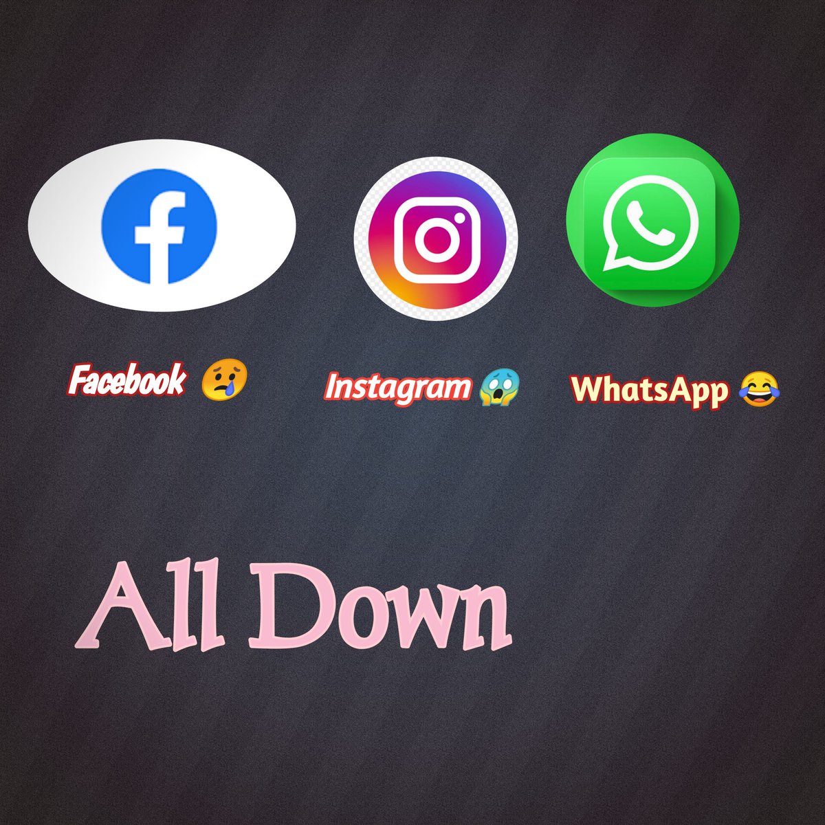 Social media 😱😱 
#WhatsAppDown #instagramdown #facebookdown