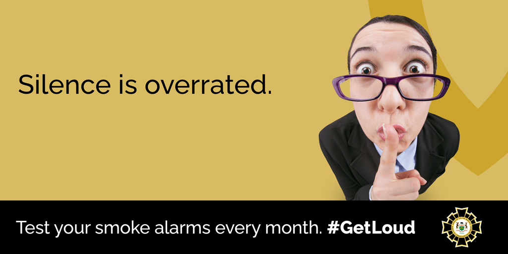 Make sure you test your Smoke and CO alarms every month!  #GetLoud #FirePreventionWeek #AylmerFireDept