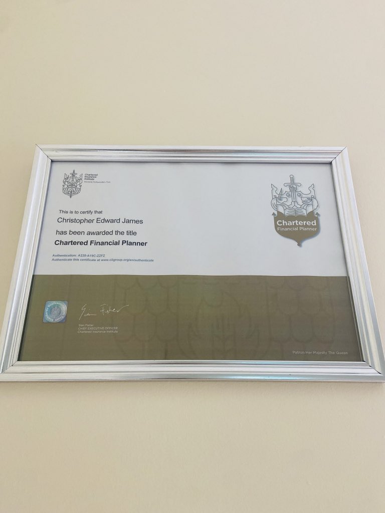 Massive Congratulations to Chris who has achieved Chartered Status. We are so incredibly proud of him, the brilliant service he gives to clients and how he keeps striving for excellence. Not sure how he did this with a young son at home and a fully booked appointment book 🍾👏