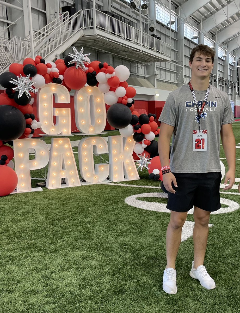 MaxDrag2's tweet image. Thank you @PackFootball for the great opportunity last weekend for an unofficial game day visit. And thank you @StateCoachD , @CoachTonyGibson , and @coachwiles .