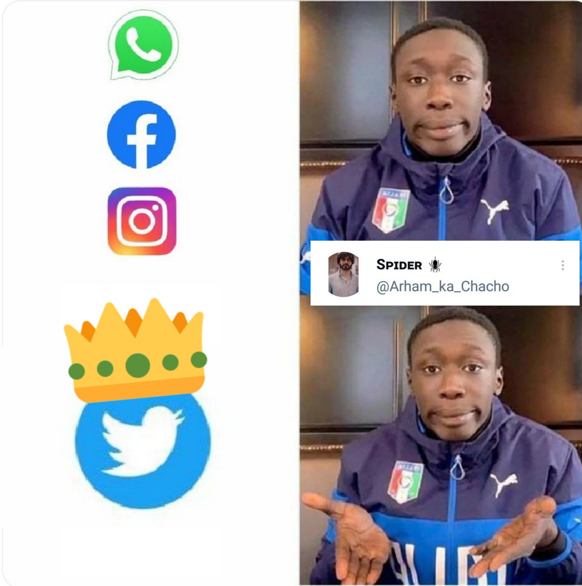redflaghunyar's tweet photo. King will never ever disappoint to his supporters.🙌😁😍
#WhatsApp
#DeleteFacebook
#instagramdown https://t.co/bpOCpCDsvS