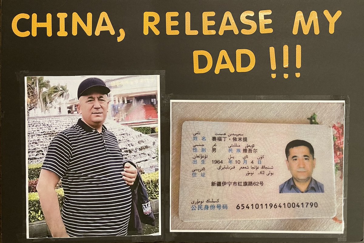 I wish I could say to him “Happy birthday, Dad!”. It’s been 4 month now. My dad was forcefully taken to concentration camp. Because of his ethnicity is Uyghur, and same cause that put million of Uyghur in to concentration camp.<a href="/UyghurProject/">Uyghur Human Rights Project</a> <a href="/__Inty__/">Inty News</a> <a href="/shahitbiz/">Xinjiang Victims Database</a> <a href="/GenocideUyghur/">uyghur-Genocide</a>