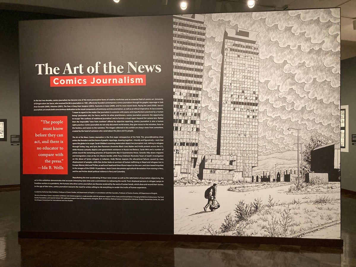 GodallEdicions's tweet photo. Los dibujos de #VictoriaLomasko se exponen en "The Art of the News: Comics Journalism" en el #JordanSchnitzer Museum of art UO al lado de los de #JoeSacco, @GRRD, #DanArcher, @MsThiBui, @tracy_chahwan, @Jesus_Cossio_, @sarahglidden, @sarahmirk y otros.
https://t.co/iFj4FGkIBu https://t.co/KQiGCoVWvd