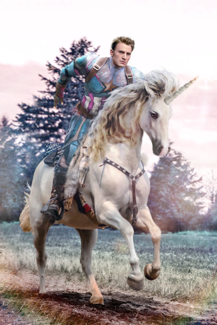 Hopelessgeek1's tweet photo. #steverogers #steverogersfanart #captainamericafanart #captainamerica #unicorn https://t.co/FPjtIsrf1g