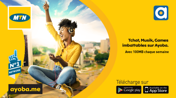 MTNCameroon's tweet photo. Y'ello!
Les messages n'arrivent pas ? Télécharge AYOBA et reste en contact avec tes proches GRATUITEMENT.

Messages don't come ? Download AYOBA and stay connected to your relatives for FREE.
https://t.co/TJF7C75p0P https://t.co/zV3pDF3ri8