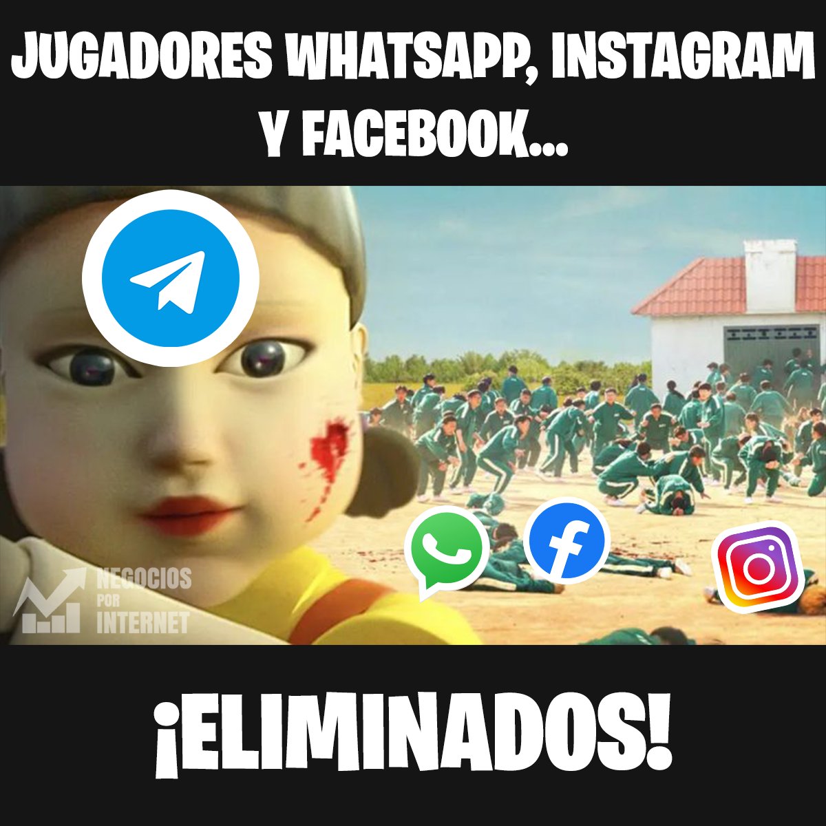 negociosnet_pe's tweet photo. ¡Caída mundial de #WhatsApp, #Instagram y #Facebook! 😱 Repórtense quienes usan #Telegram ☝️😀
#caidamundialwhatsapp https://t.co/ymWiEMXETL