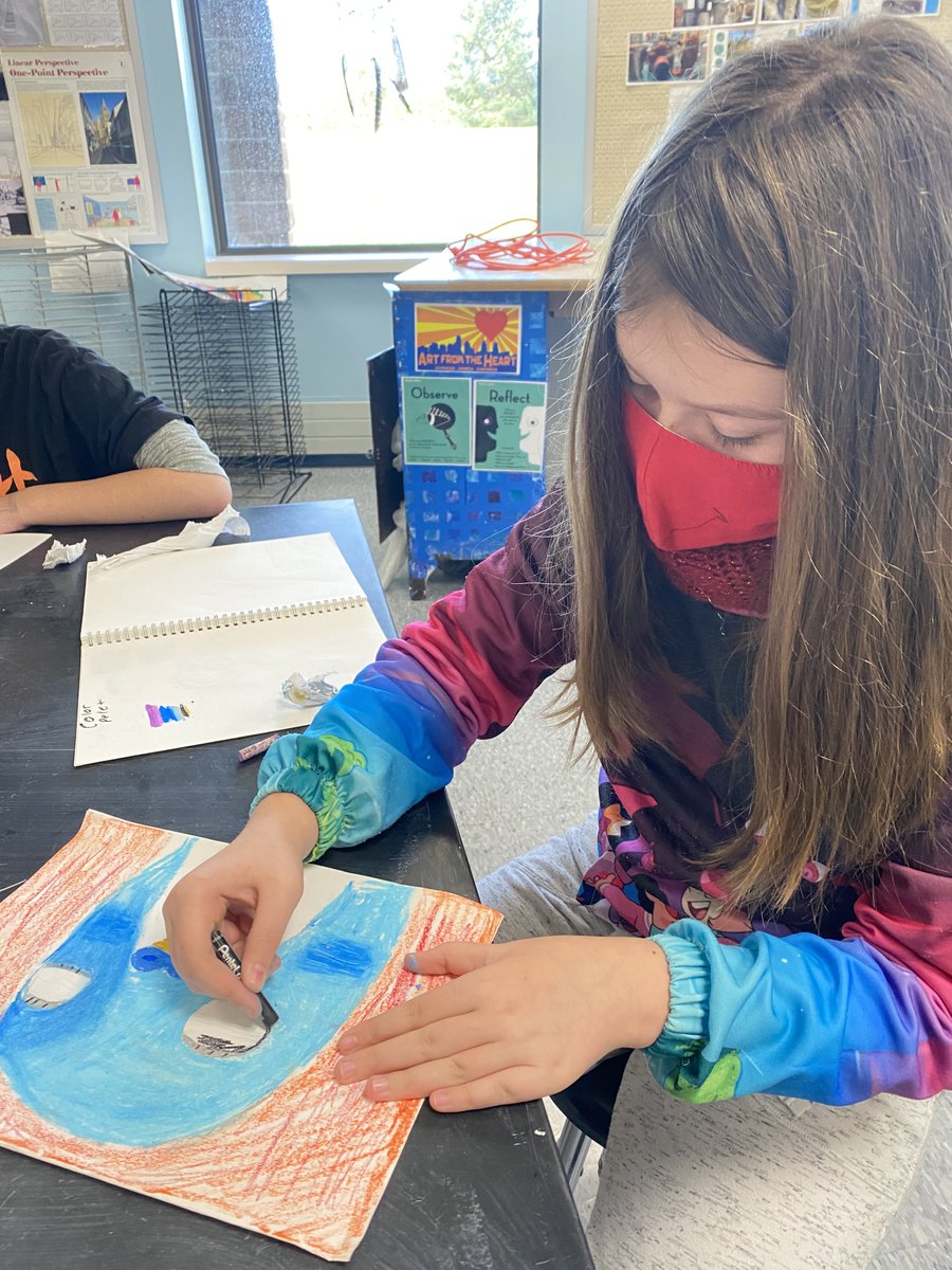 MWCSDmsart's tweet image. The middle school art work is coming along #pr1deinthepaw