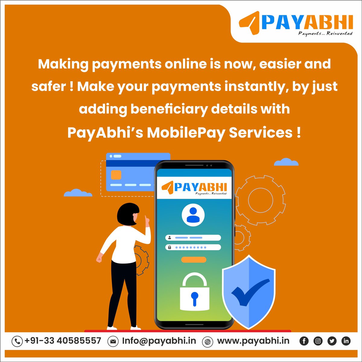 pay_abhi's tweet photo. Mobile banking is now easier than ever!
Make your online payments using our MobilePay Services instantly and without any hassle!
Call us to know more!
#PaymentSolutions #payment #onlinepayments #paymentssosafe https://t.co/Iu00ch8j4D