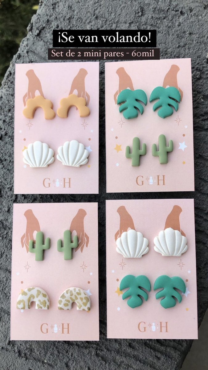 ceciliabaverav's tweet photo. Ya que las redes cayeron voy a promocionar acá los aros que hice durante estas últimas semanas. Hechas a mano (y con muchísimo amor) de material de arcilla polimérica. Nos pueden seguir en @Gemma.Py cuando se restablezca Instagram ❤️✨ https://t.co/MhBkdZSnD4
