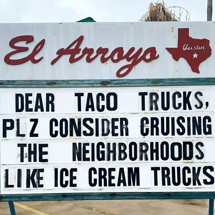 hcbhealth's tweet photo. Today is National Taco Day and we'd be remiss if we didn't post anything from our headquarters in Austin, Texas. Tacos aren't just a food here, they are a way of life, a taste of home and all the goodness wrapped up in corn or flour. And thank you, El Arroyo for the laughs. https://t.co/xGnRVzmdZx