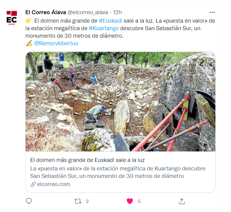 Kuartango_Udala's tweet photo. Ayer Kuartango tuvo un día de lo más mediático:
🐄 En @HoyPorHoy de @La_SER hablaron de #KuartkValley
📻@GaurMagazineRV conectó con la presentación del Espacio @LabeanEuskadi de @hazifundazioa
📰@elcorreo_alava publicó un artículo sobre el dolmen de San Sebastián Sur (1/2) https://t.co/pMiP5D4A81