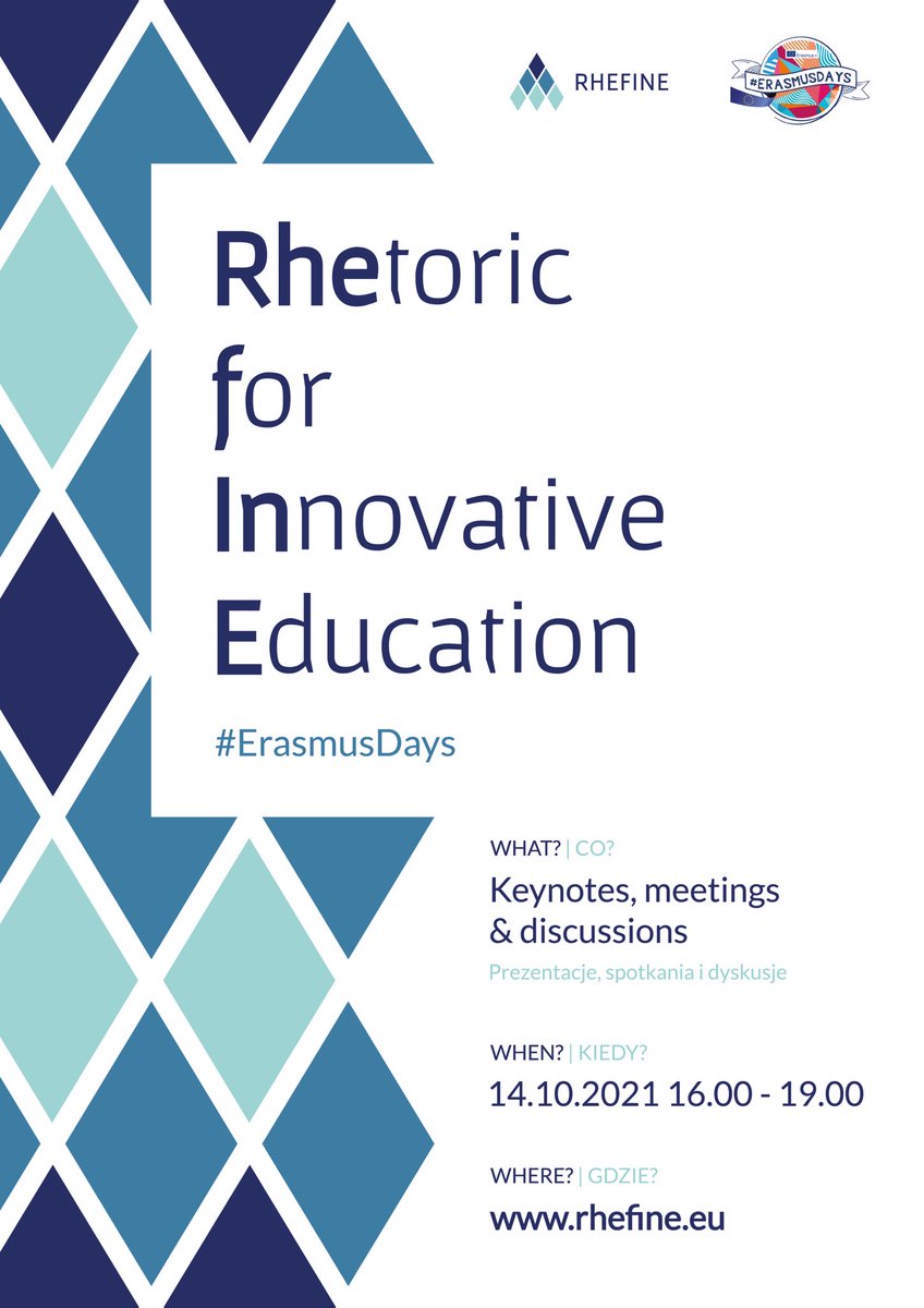 pracowniars's tweet photo. We will be presenting the outputs of our #RHEFINE project on #ErasmusDays! Join us on https://t.co/zbfNXlkn8b on the 14th of October!
https://t.co/Ut8qLomWmJ https://t.co/1lms0PQOPQ