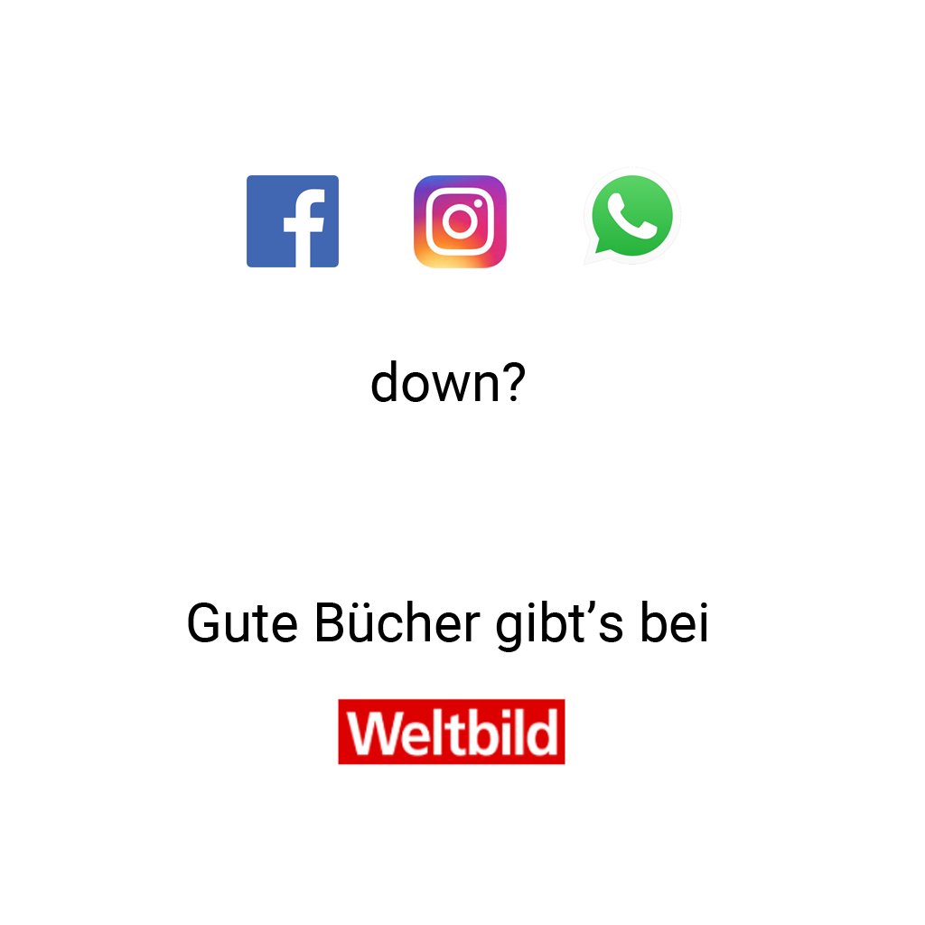 weltbildnews's tweet photo. 😏📚 👉https://t.co/pg5rQC02K9
#whatsappdown #facebookdown #down #weltbilddeutschland https://t.co/cQY1mibKY3
