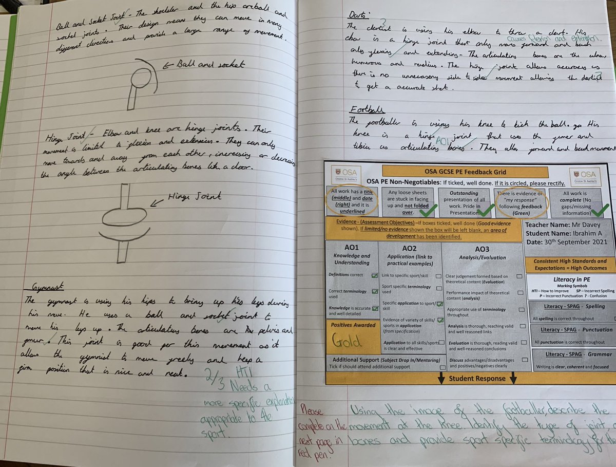 More positive work with our OCR GCSE PE Year 10 cohort! 

Here the group were introduced to synovial joints! 

<a href="/OnslowStAudreys/">Onslow St. Audrey's</a> 

#TeamOSA