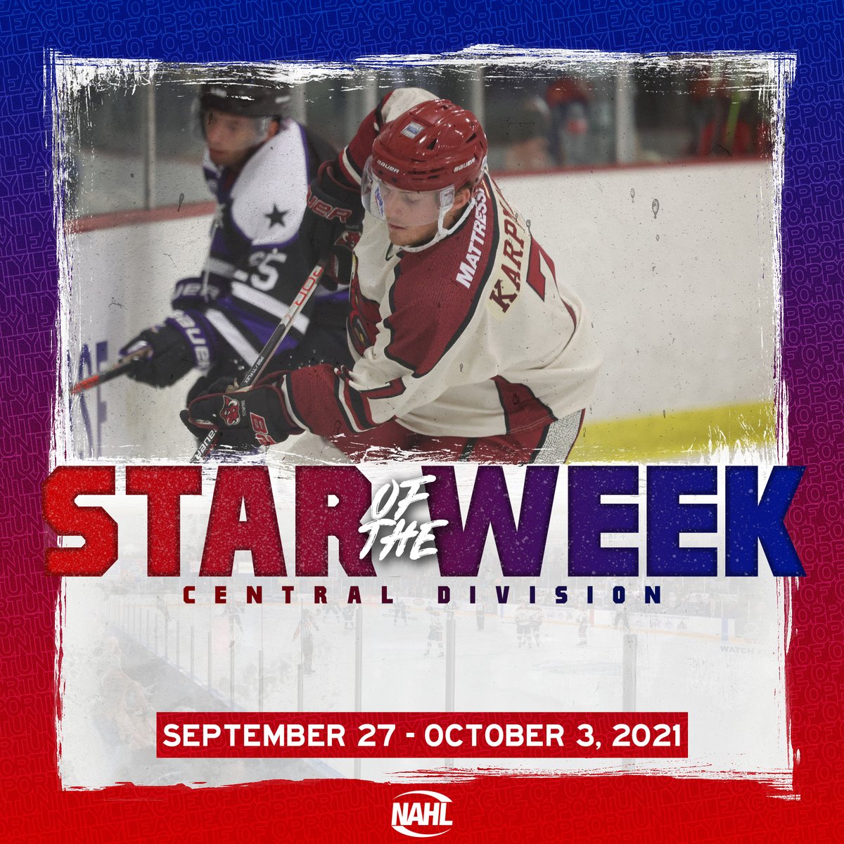 #NAHL <a href="/BauerHockey/">BAUER Hockey</a> Central Division Star of the Week for September 27-October 3, 2021: Huston Karpman <a href="/Huston_Karpman/">huston karpman</a>, Forward, <a href="/MinotauroHockey/">Minot Minotauros</a> nahl.com/news/story.cfm…