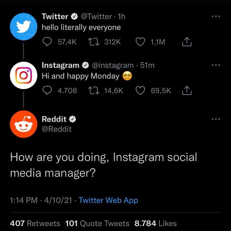revistapym's tweet photo. Y @Reddit fue muy directo con @instagram 💬 https://t.co/wNoPuAg9tw