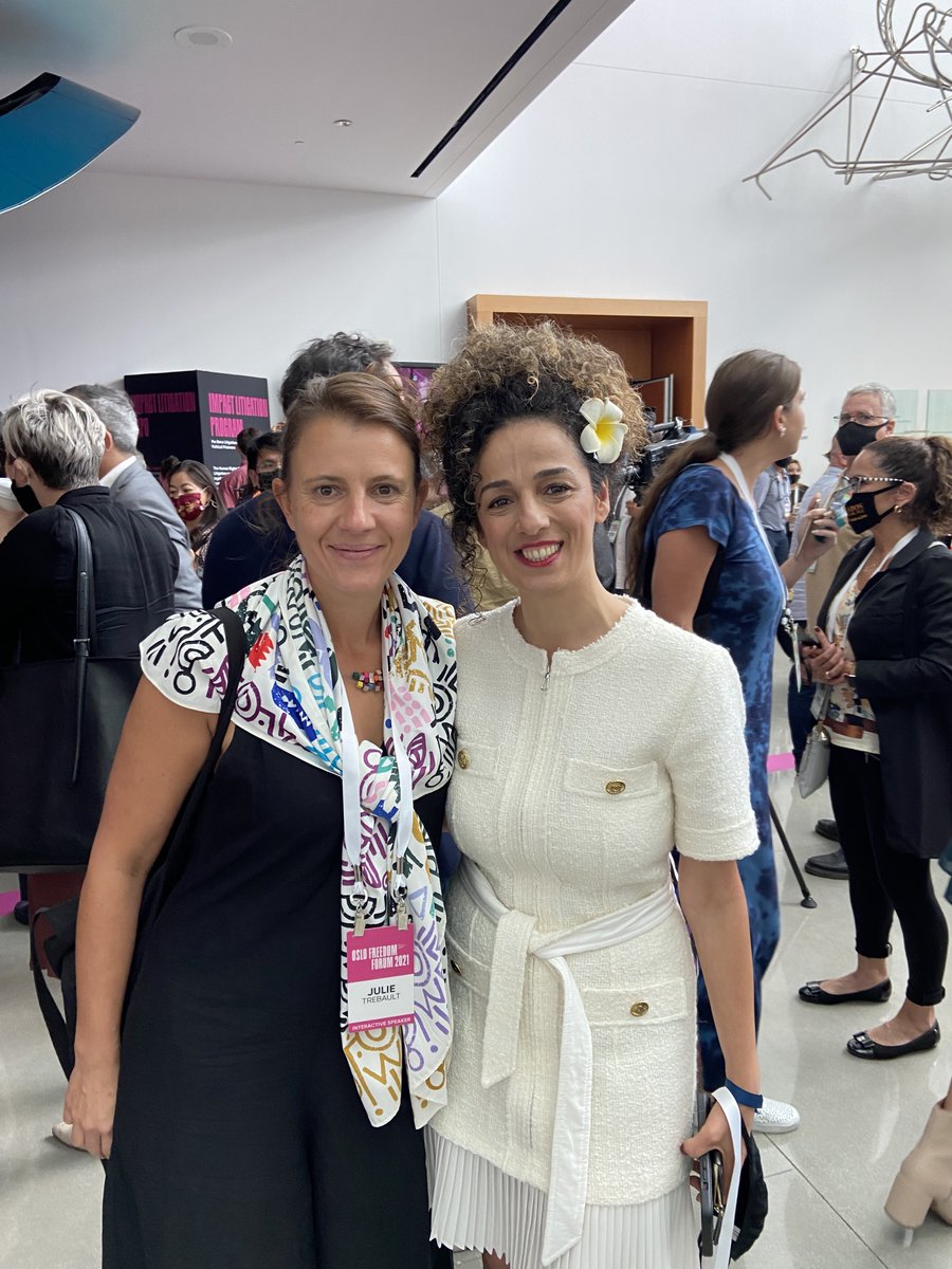 AtRiskArtists's tweet image. ARC's director Julie Trébault was with Iranian journalist Masih Alinejad (who lives in exile in the United States) at @OsloFF earlier today. Many human rights defenders gather each year at the Forum. #TruthIgnited #OFF2021