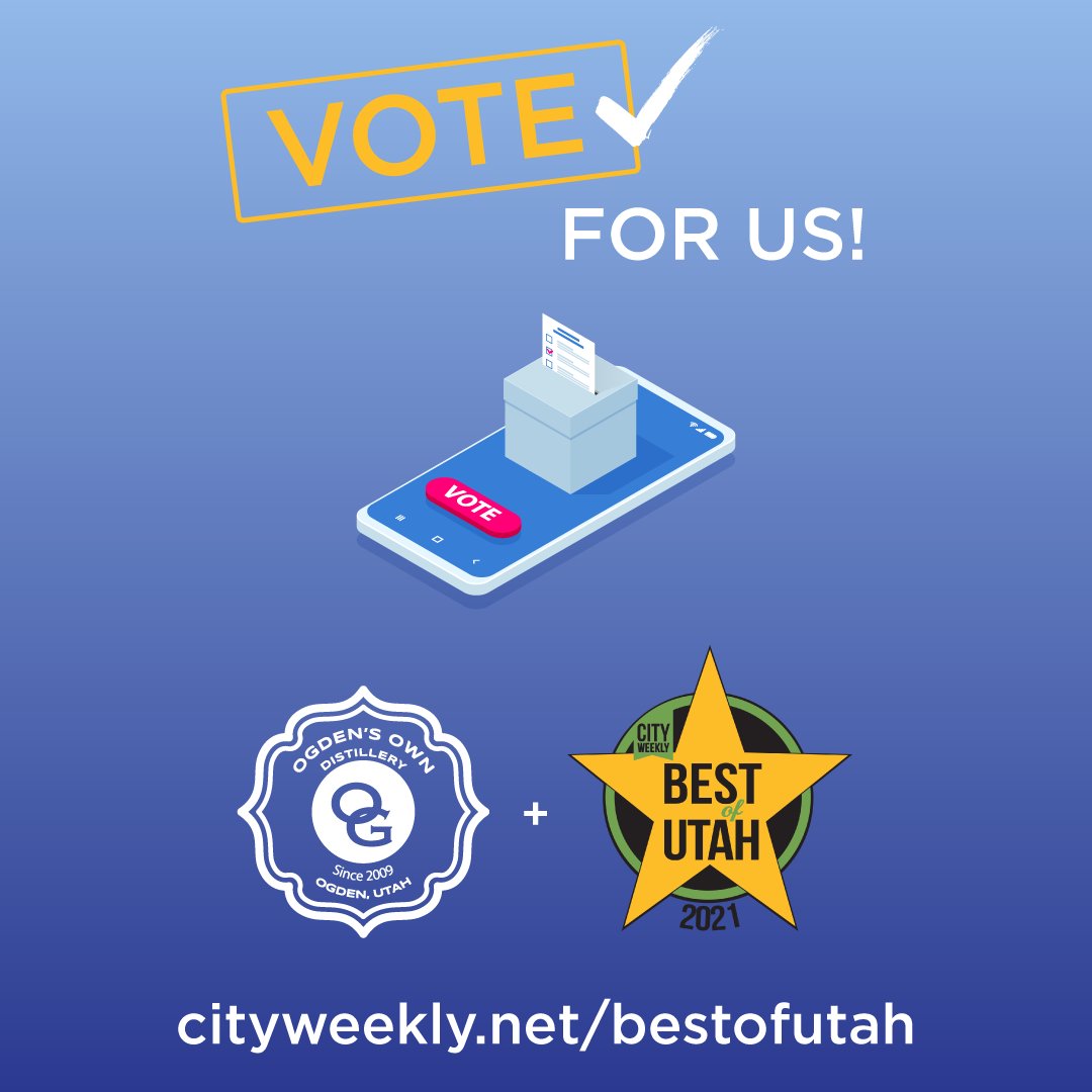 Underground_33's tweet photo. Vote for Ogden’s Own Distillery for Best Distillery in City Weekly’s Best of Utah 2021! Thank you for your support! Here’s how:

a. Click the link here: https://t.co/akJqCIfXiN to open the Google Form and enter your email address. https://t.co/7WEQnQDBs1