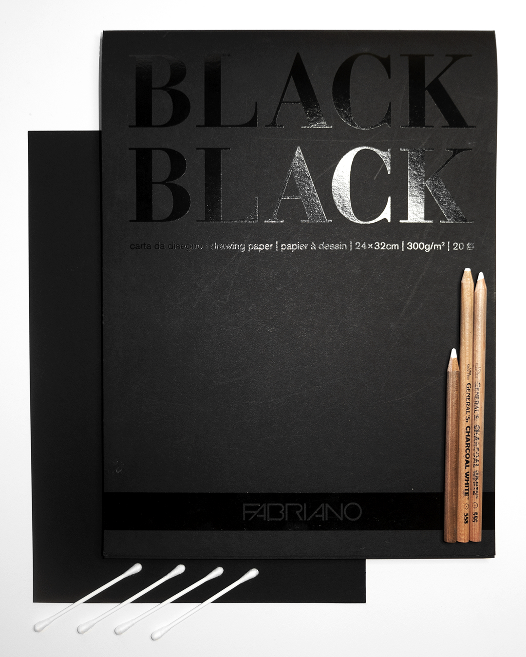 Conté black stone pencil