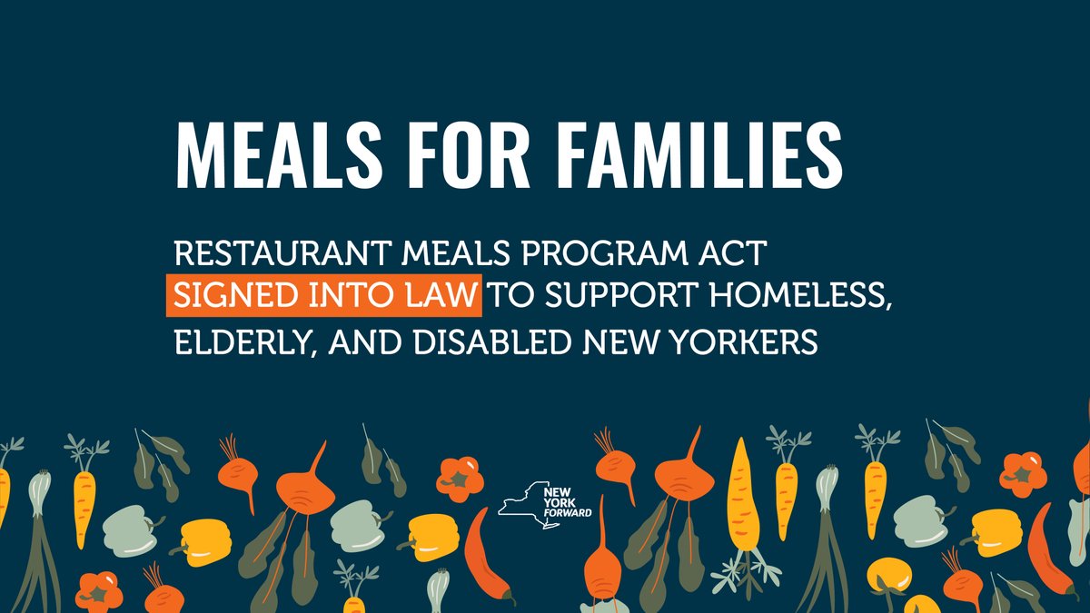 Meals for Families

Restaurant Meals Program Act signed into law to support homeless, elderly, and disabled New Yorkers.
