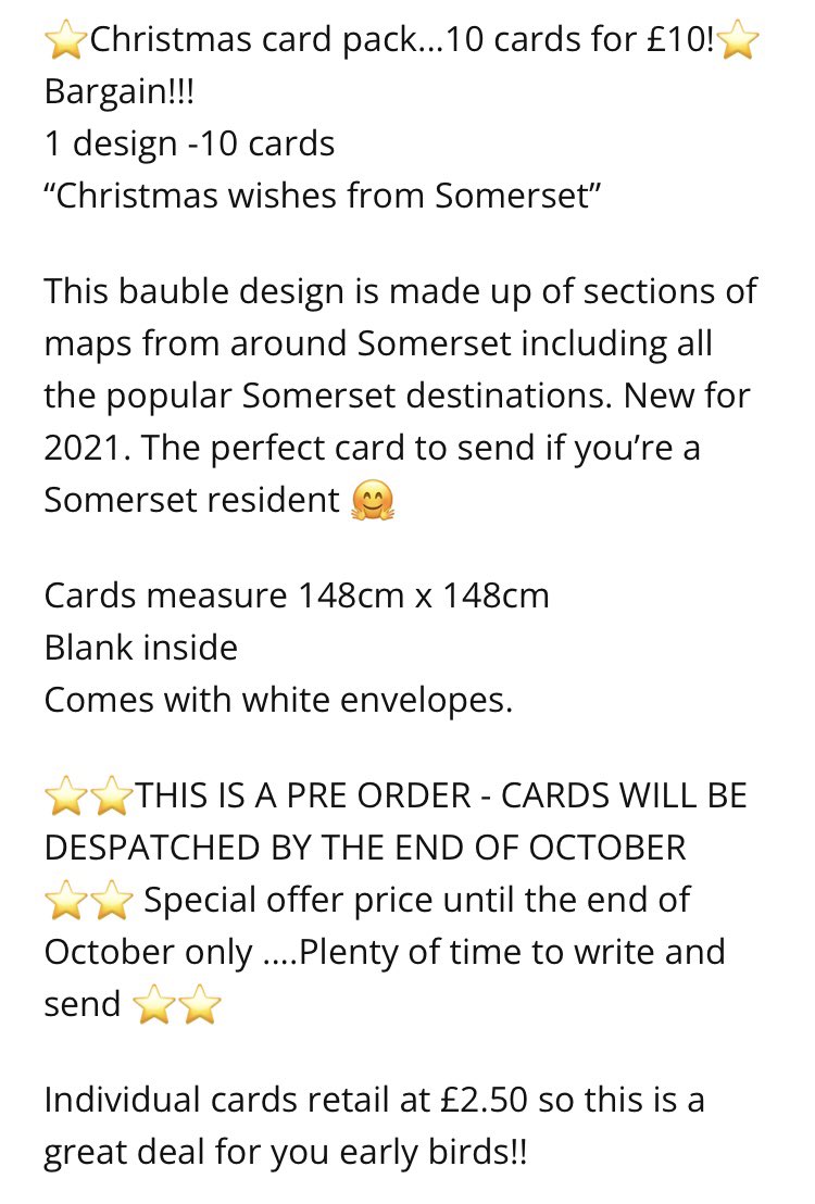 Rocket & Co. (@_rocketandco) on Twitter photo Evening <a href="/TauntonHour/">Taunton Hour</a> 😁 and hello Somerset folk! I’m not sure I’ve been on here under my art account before? Anyway, I currently have a super special deal on these packs of Xmas cards 🙈 sorry not sorry 10 4 £10 when you pre order in October #TauntonHour
rocketandco.bigcartel.com/product/pre-or… Evening <a href="/TauntonHour/">Taunton Hour</a> 😁 and hello Somerset folk! I’m not sure I’ve been on here under my art account before? Anyway, I currently have a super special deal on these packs of Xmas cards 🙈 sorry not sorry 10 4 £10 when you pre order in October #TauntonHour
rocketandco.bigcartel.com/product/pre-or…