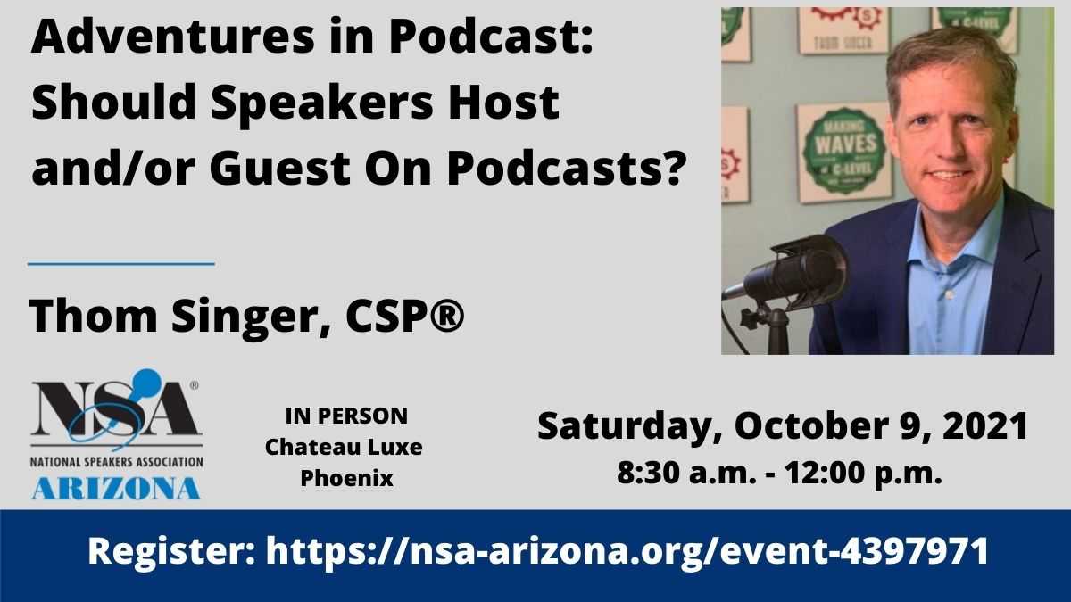 NSAAZ's tweet photo. Have you ever thought about hosting your own podcast? Join  us on October 9th with @thomsinger at @chateauluxe in #phoenixaz. 
Save your spot: https://t.co/bIAopeDgRj
#nsaaz #nsaspeaker #nsa #speaker #publicspeaker #publicspeaking https://t.co/L1NffO0VCY