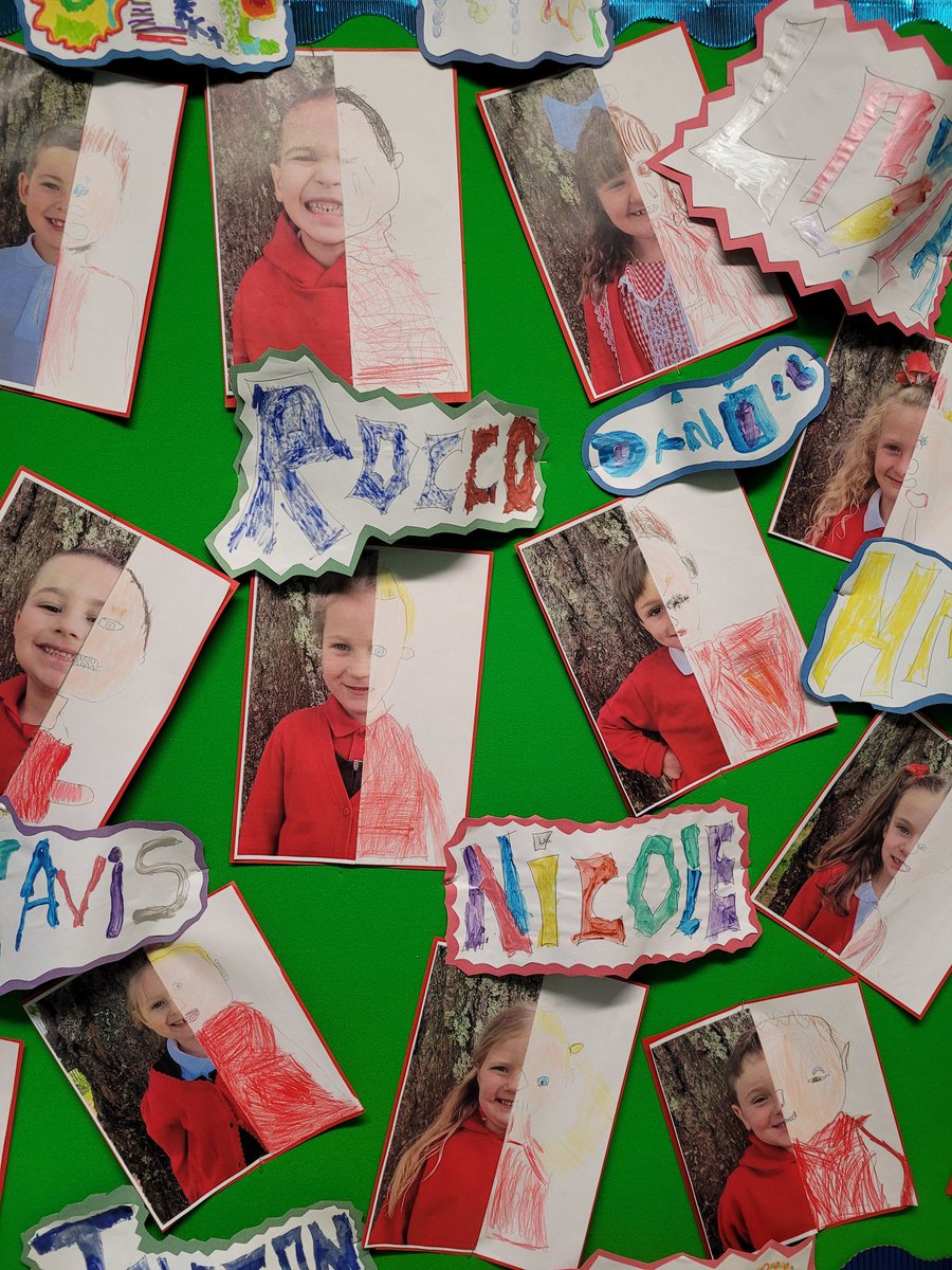 gwyrosydd2018's tweet photo. Look at Me!! 👀 Self portraits using half face photographs and celebrating the right to a name! #gspHWB #gspEXP #UNCRC https://t.co/vMzzPBsx48