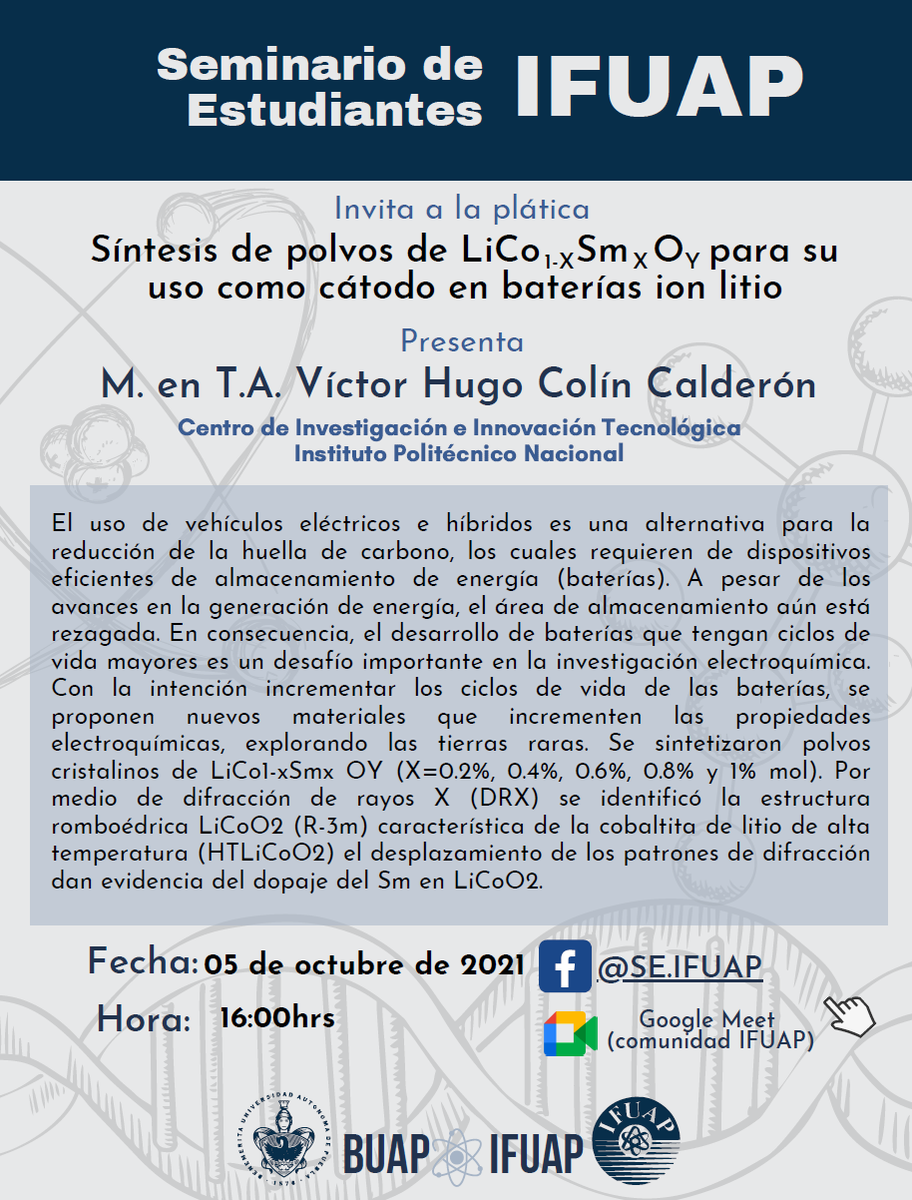 VictorHColin87's tweet photo. Los invito a la plática que daré el día de mañana, @buap @IFUAP #ifuap #buap #ciitec https://t.co/djnw4XXMpW