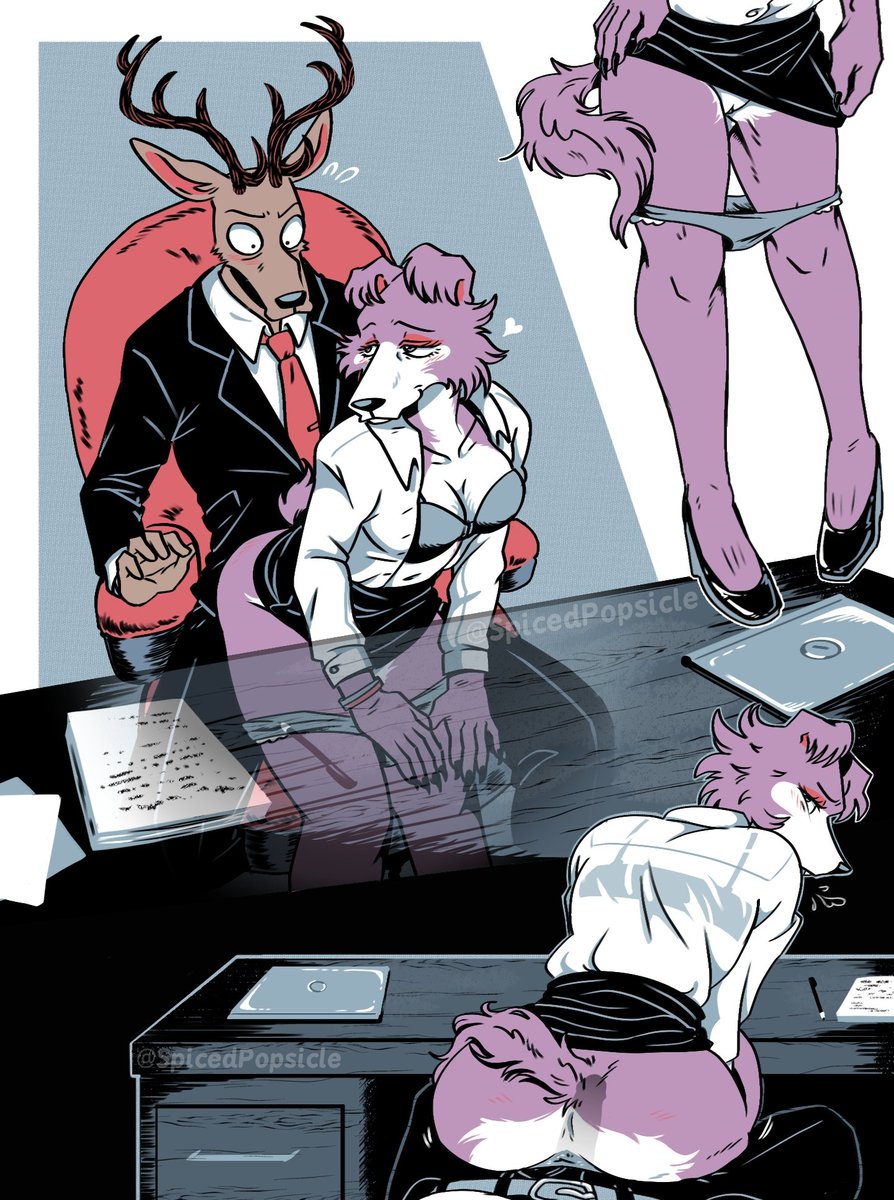 SpicedPopsicle's tweet photo. Nsfw 
4.) Cockwarming 

Business Office AU 🤔😳?
 I had alot of fun drawing and experimenting with this piece 🤩 very proud of this one!
#kinktober https://t.co/VAapKc1JFw