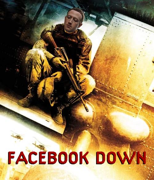 mocgfx1's tweet photo. Zuckerberg in a sticky situation here.
#facebookdown https://t.co/BNlE0HL64v