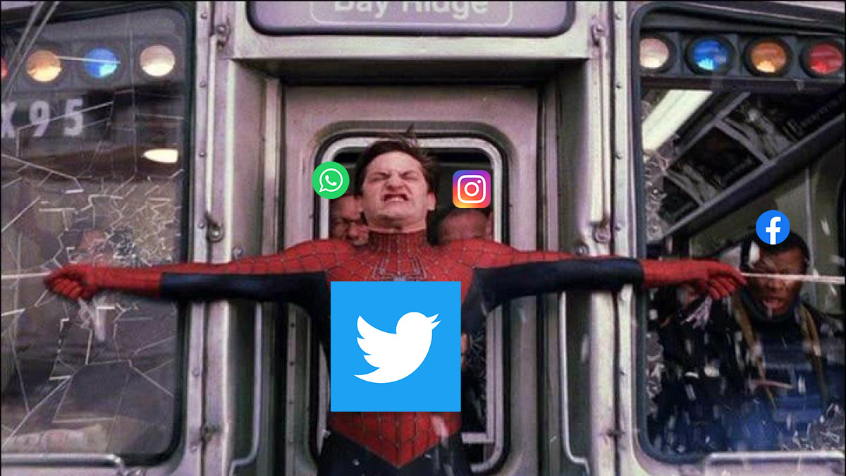 Lcmarcelo5's tweet photo. Twitter resistiendo a toda la gente de WhatsApp, Facebook e Instagram. https://t.co/0iY2Y12jlO