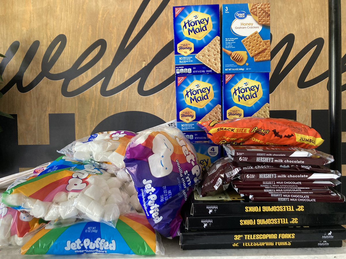 thegrove_tv's tweet photo. One week left! 🍫 Don’t forget to bring in your donated s’mores supplies for #grvyth THIS Sunday! https://t.co/8aANze1QG6