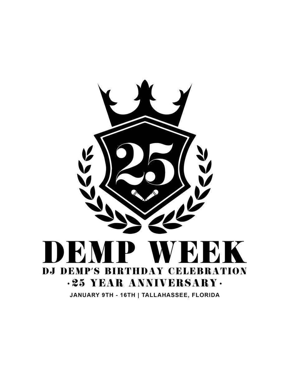 DJDEMP's tweet photo. They Say “25” is a Milestone!!!!
#DEMPWeek #25YearAnniversary
January 2022 | Tallahassee, FL https://t.co/YHRuhzJ1hG