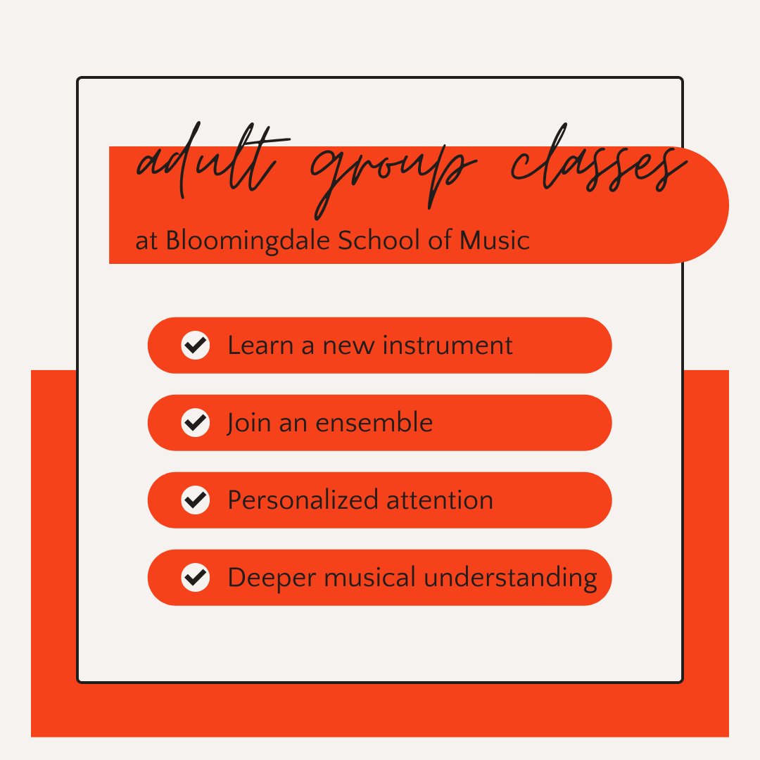 BSMNY's tweet photo. Beginning or returning to music is an excellent idea for adults of any age!

Sign up today: https://t.co/7wJrMpFwK4

#upperwestside #musicnyc #livemusicnyc #NYCclassicalmusic #group #groupclass #groupmusicclass #adult #adulteducation #adultclass #musicclass https://t.co/PRbC5Vugra