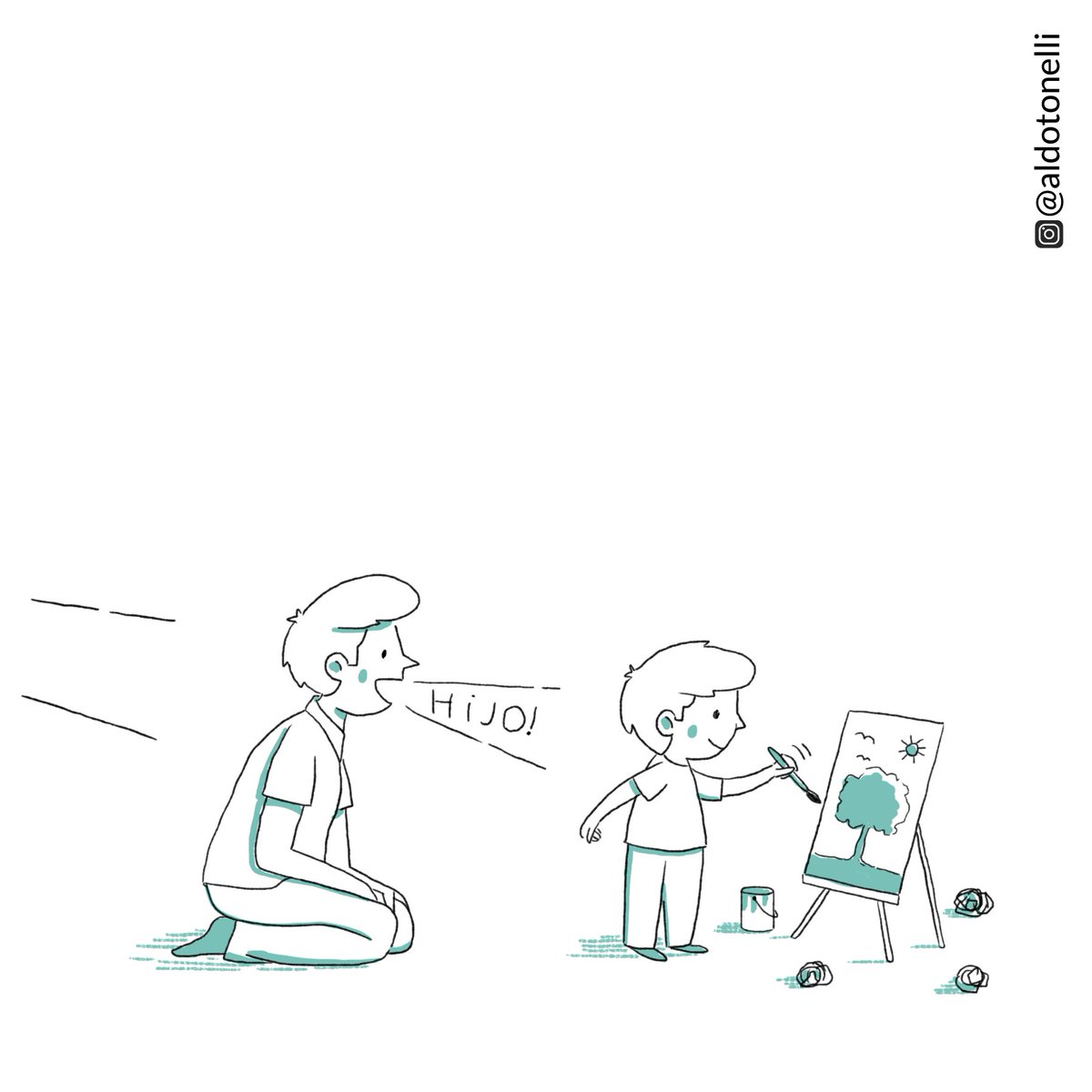 Las palabras de aliento o desaprobación recibidas en la infancia, quedan grabadas en nuestra memoria y quizás hasta en nuestro árbol... #ilustración