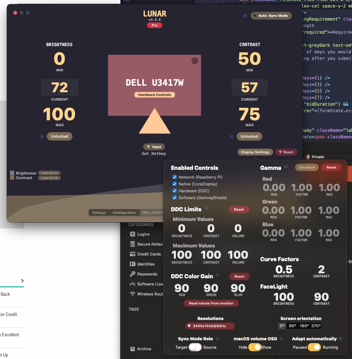 kid4stro's tweet image. if you want total control of all your monitors, get this lunar.fyi my license was $23 and look at this shit 👏