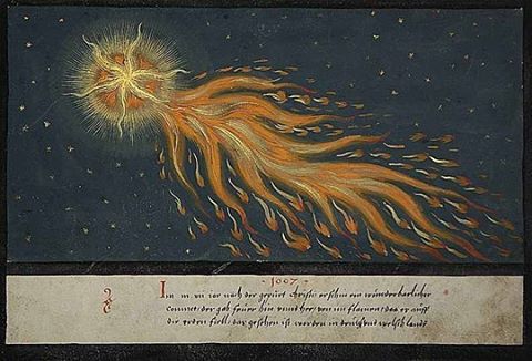 PublicDomainRev's tweet photo. Comets from The Augsburg Book of Miracles, 16th century.
💫 
More in our post "Flowers of the Sky", of depictions spanning almost a whole millennium of comets, meteors, meteorites and shooting stars: https://t.co/5v7iYupeHn https://t.co/ACxWoAXl3p