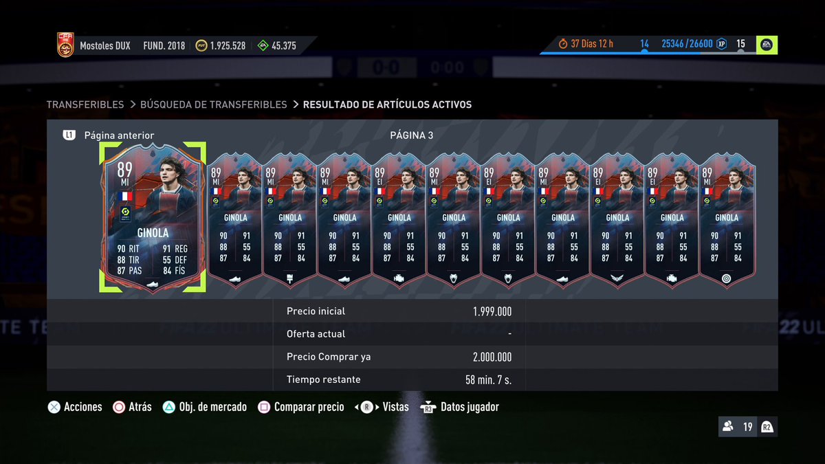 Le han subido el rango en HD a Ginola